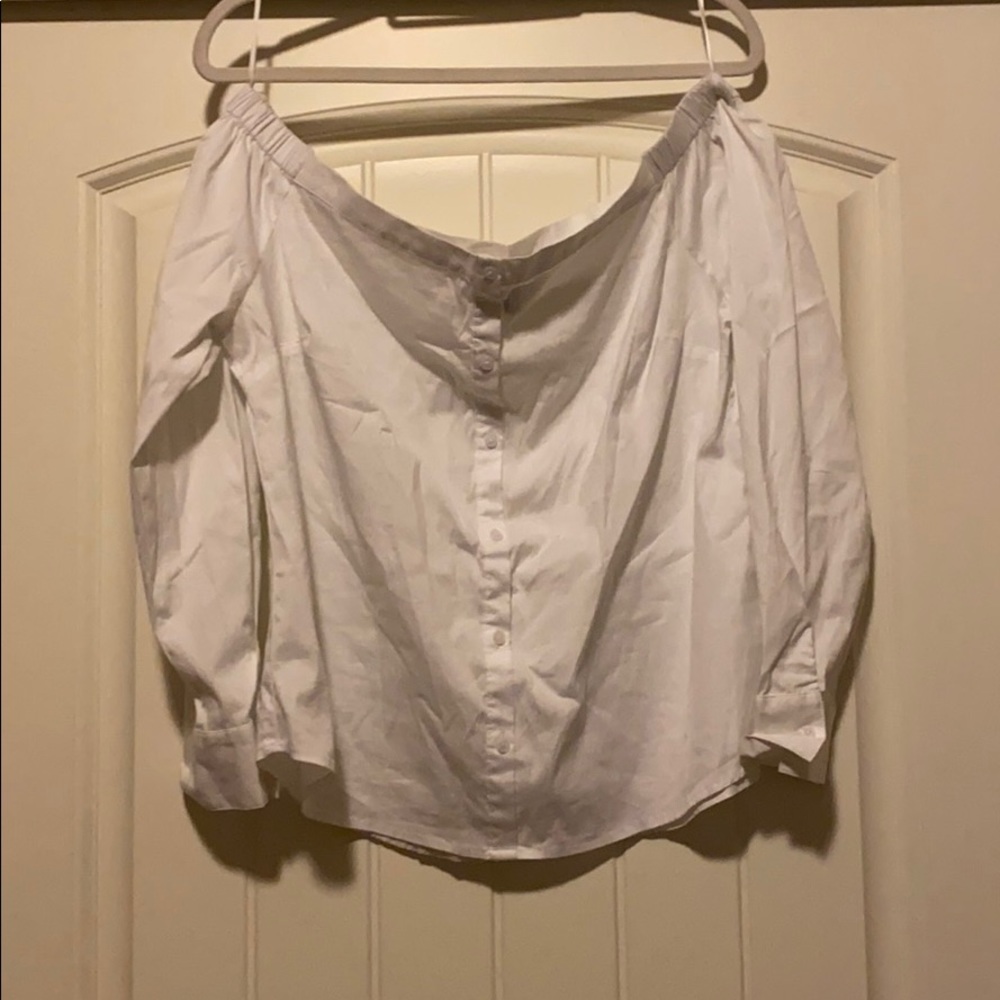 Equipment Gretchen Off-Shoulder Shirt Blouse